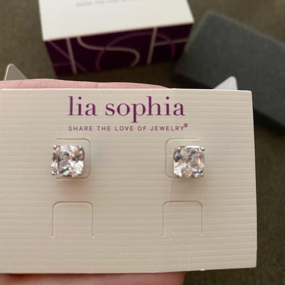 Lia Sophia Delicate One Earrings CZ 3.5ct